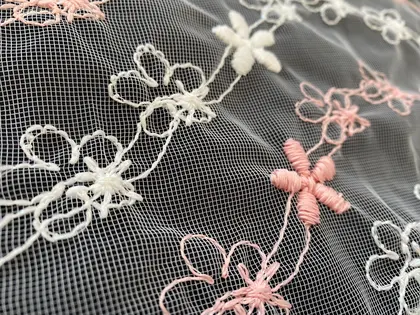 Pink Nylon Domestic Tulle · 140 cm