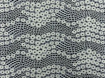 Heat-set Non-lycra Cotton Nylon Imported Lace