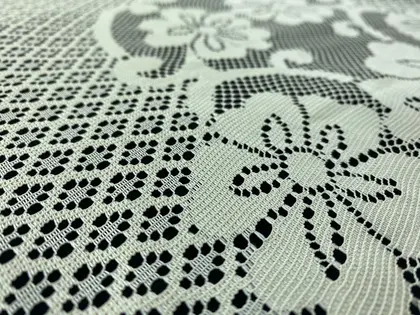 Cream Polyester Domestic Lace · 150 cm