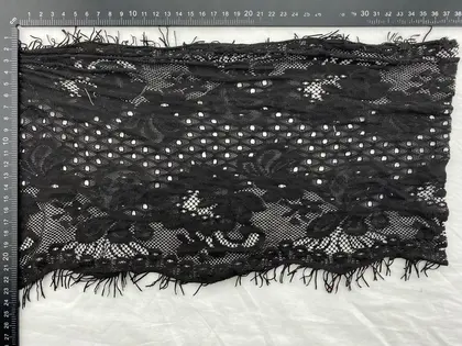 Black Eyelash Polyester Tape Lace