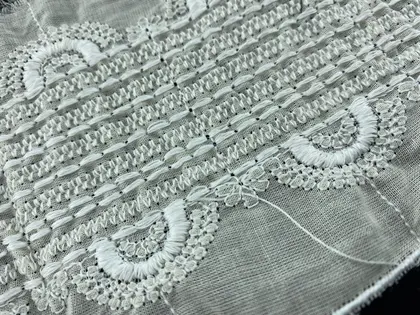 15400 Local Cotton Voile Broderie Band Raw Polyester