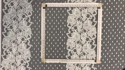 Bleached Polyester Domestic Lace
