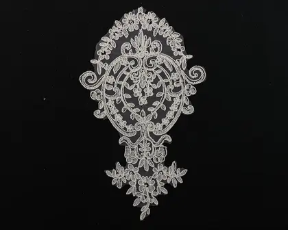 Greige Plain Polyester Domestic Broderie Appliqué