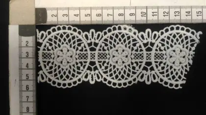 Greige Matte Polyester Domestic Guipure Broderie Tape