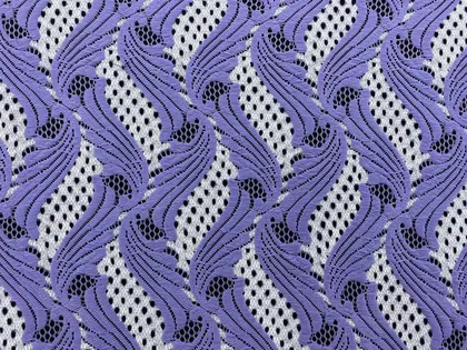 Lilac Cotton Nylon Imported Lace · 150 cm