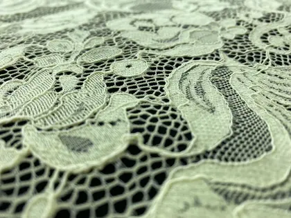 Yellow Cotton Nylon Imported Lace · 150 cm