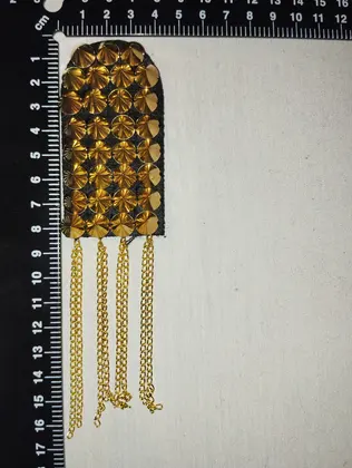 Gold Accessory Brooch With chain