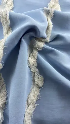 Fabric · Domestic · Lez · Polyester · Cotton · Fringed · Turquoise · 150 CM