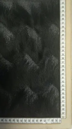 Saçaklı Siyah Polyester Kumaş, 165 cm
