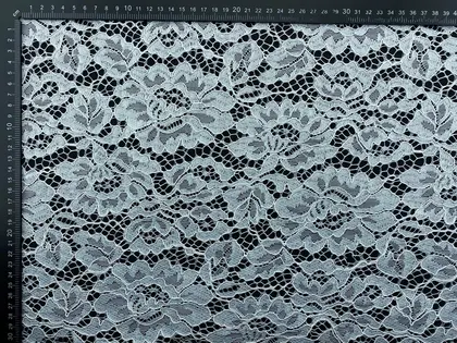 Baby Blue Corded Polyester Lace · 135 cm