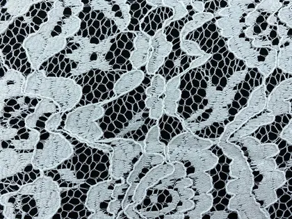 Pink Polyester Domestic Lace