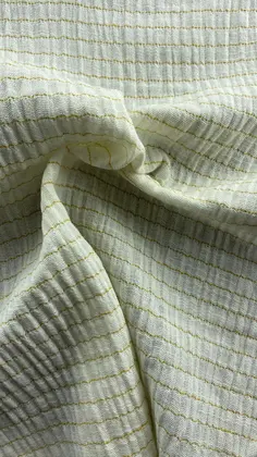 Domestic Cotton Lace Fabric Cream 140 CM