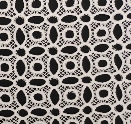 Greige Polyester Domestic Guipure Broderie