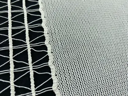 Greige Cotton Domestic Lace · 150 cm