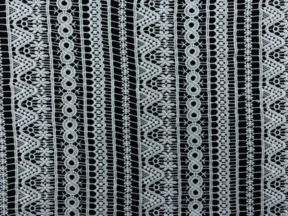 Greige Matte Polyester Imported Broderie · 130 cm