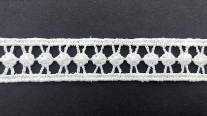 Greige Matte Polyester Domestic Guipure Broderie Tape