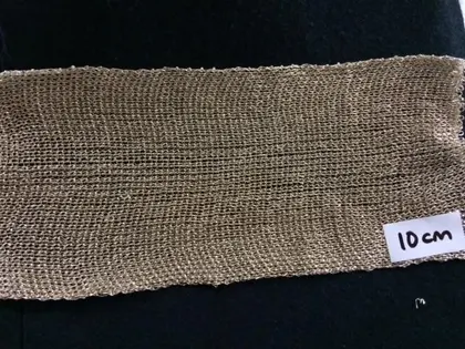 Gold Lurex Polyester Domestic Ribbon · 10 cm