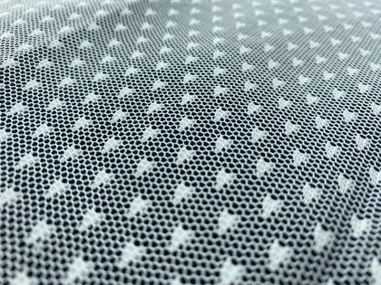 Greige Polka-dot Polyester Domestic Tulle · 150 cm