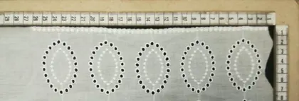 Bleached Matte Polyester Domestic Broderie Tape Voile