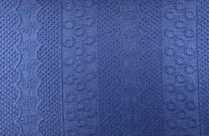 Navy Cotton Imported Broderie Voile