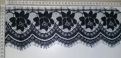 Black Eyelash Nylon Imported Tape Lace