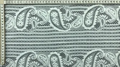 Powder pink Matte Polyester Domestic Lace