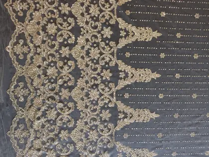 5663 Imported Metallic Gold Polyester Broderie