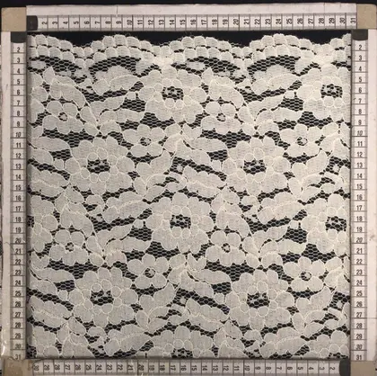 Greige Lurex Corded Lace
