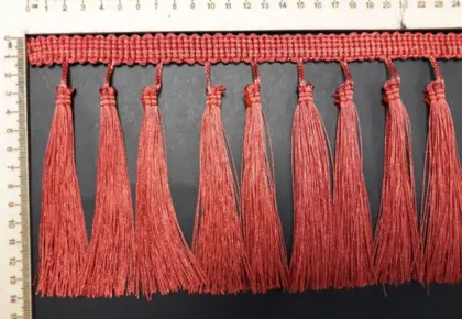 Black Polyester Fringe Tassel 12 cm