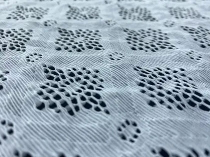 Lilac Lycra Nylon Imported Lace · 140 cm