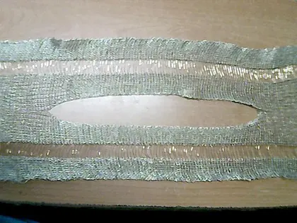 Gold Simli Polyester İthal Yaka