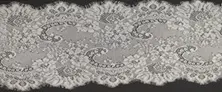 23006 Lace · Imported · Band · Cotton Corded Polyester Black-White