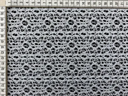 5883 Domestic Nylon Lez Lace Heat-set Gold Metallic 155 cm