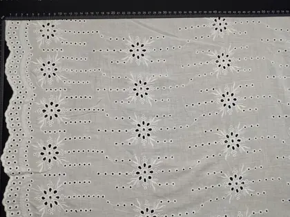 Bleached Bohrer Cotton Domestic Broderie Voile