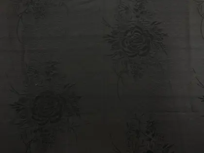 18309 Satin Imported Black Polyester Raschel Fabric 150 cm