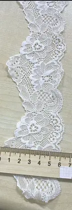 23171 Dantel · İthal · Bant · Naylon · Li̇krali · Si̇yah · 6 Cm