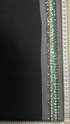 White Sequined Imported Tape Tulle · 2,5 cm