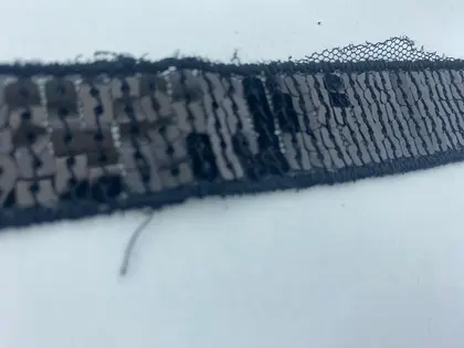 Siyah Pullu Polyester Bant Şerit · 2 cm