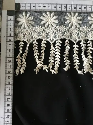 Greige Polyester Broderie Tape