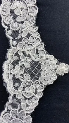 Ham Sakallı Kordlu Brode Bant - Polyester, 8,5 cm (3013)