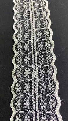 Greige Plain Nylon Imported Tape Lace