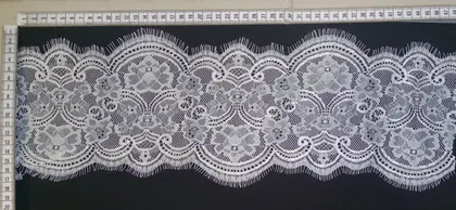 Greige Eyelash Nylon Imported Tape Lace