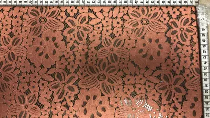 Dusty Rose Corded Cotton Nylon Imported Lace