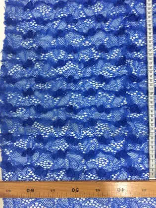 Salmon Lurex Polyester Imported Lace