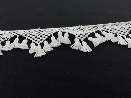 White Polyester Domestic Guipure Broderie Tape