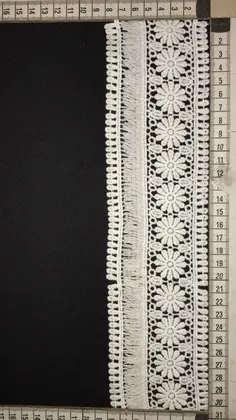 Black Matte Polyester Imported Guipure Broderie Tape