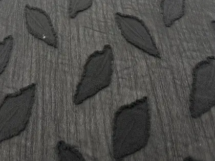 Black Polyester Imported Chiffon · 150 cm