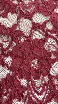Burgundy Cotton Domestic Lace · 150 cm