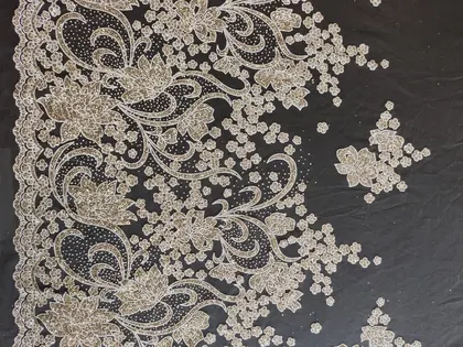 5653 Imported Metallic Gold Polyester Broderie