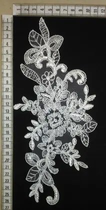 Greige Corded Plain Polyester Domestic Broderie Appliqué